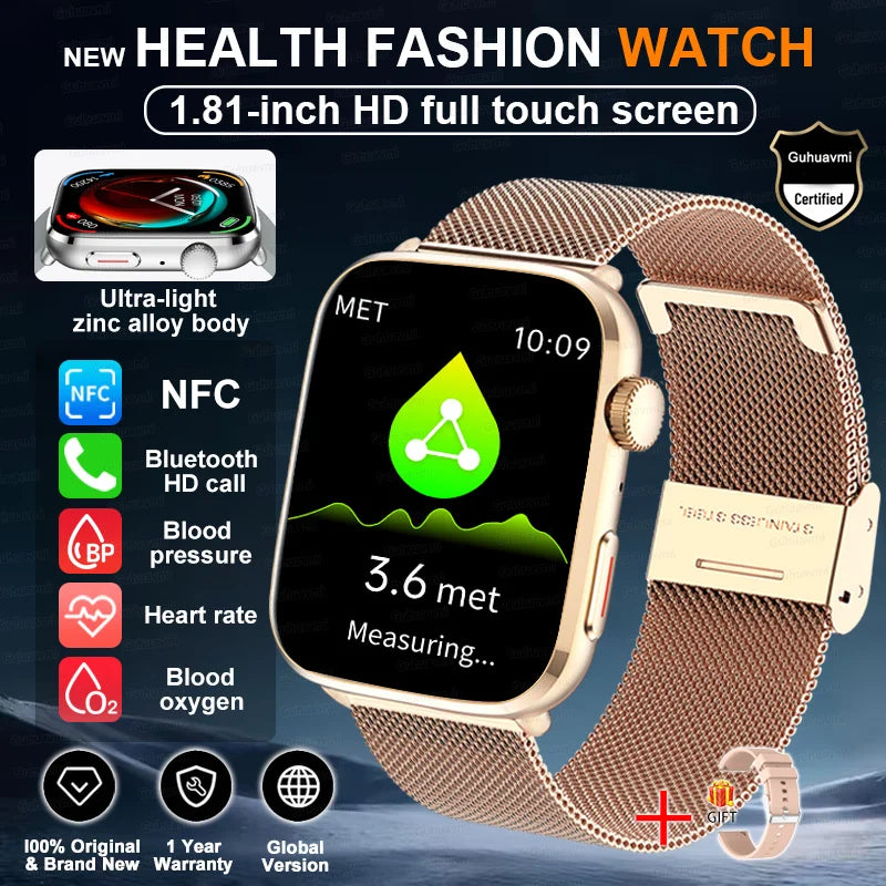 2025 New For Xiaomi AI Diagnosis NFC Smart Watches Men Blood Pressure Heart Rate IP68 Waterproof Health Track Smartwatches Women