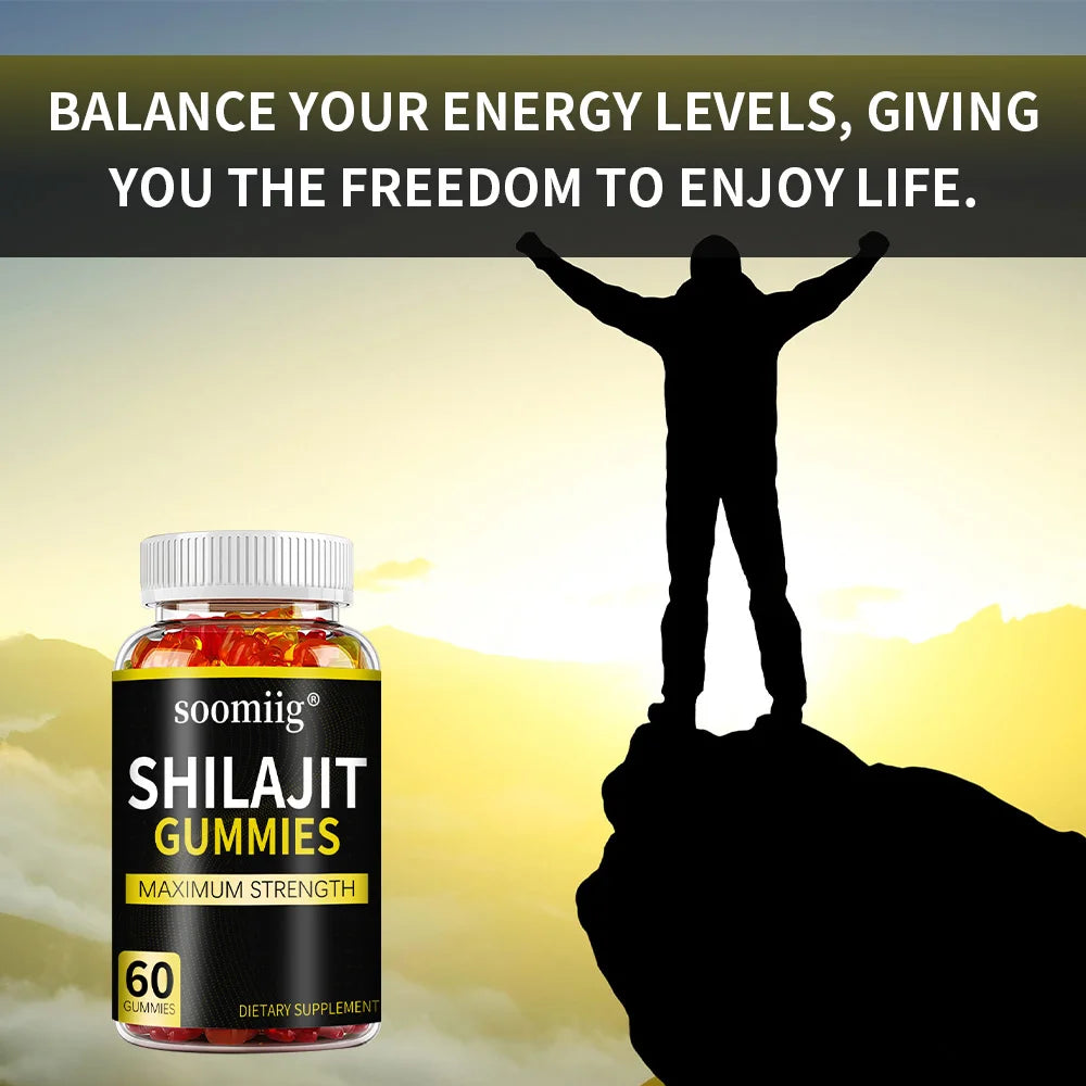 Shilajit gummies - improve energy endurance, increase muscle mass, help muscle recovery, relieve stress
