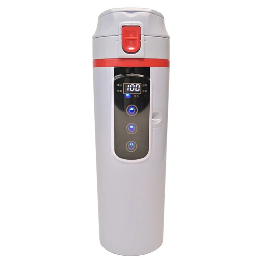 Portable Car Heating Cup Thermos Cup Stainless Steel 12V/24V Car Heating Cup Smart Temperature Control Coffee Milk Heated Kettle