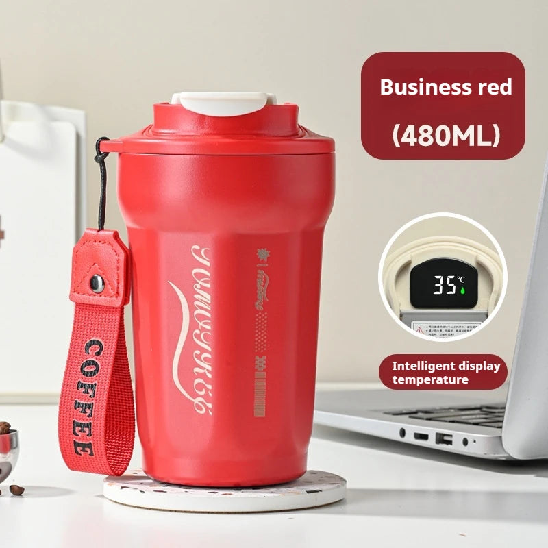 480ML Coffee Mug 316 Stainless Steel Vacuum Flask Keeps Cold and Heat Thermal Mug Car Insulated Cup Tumbler Travel Water Bottle