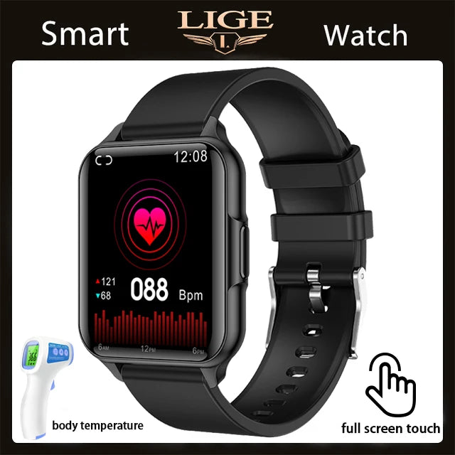 LIGE Bluetooth Call Smart Watch Men Women Health Blood Oxygen Fitness Sports Watches Man Waterproof Smartwatch For Android IOS