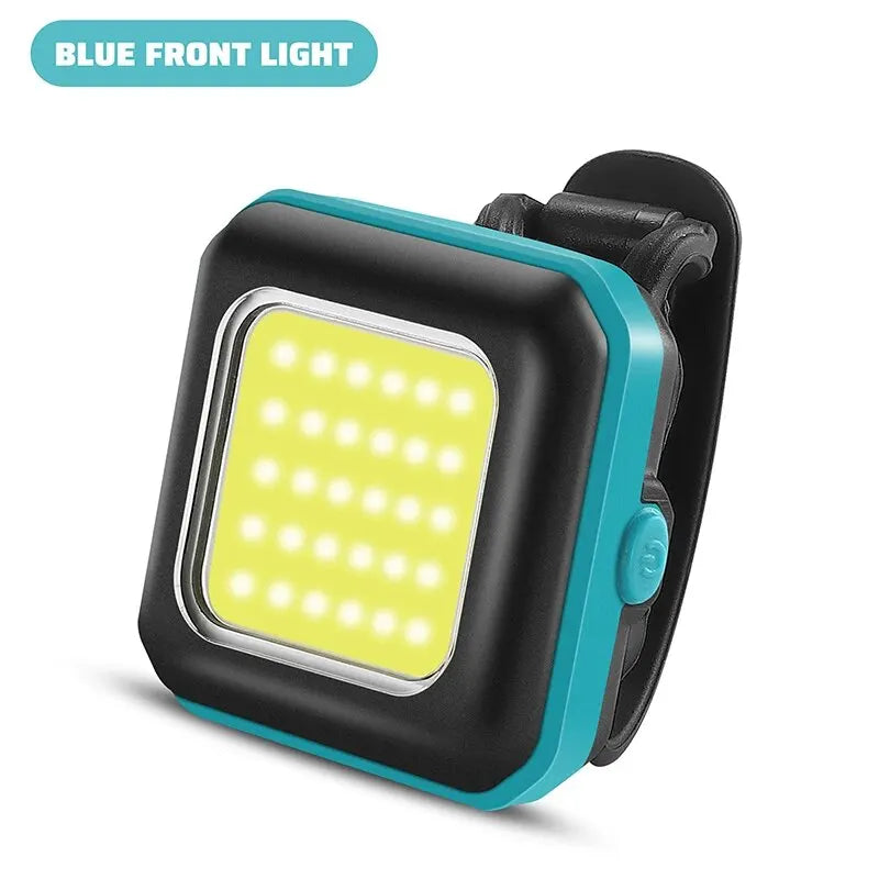 WEST BIKING Cycling Mini Front/Rear Lights 250mAh Rechargeable LED High Visibility Taillight Bicycle Front Fork Light Hiking