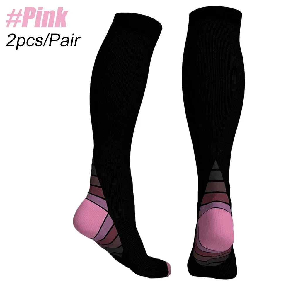 1 Pair Compression Socks for Women & Men for Neuropathy Swelling Pain Relief 20-30 mmHg Knee-high Stockings