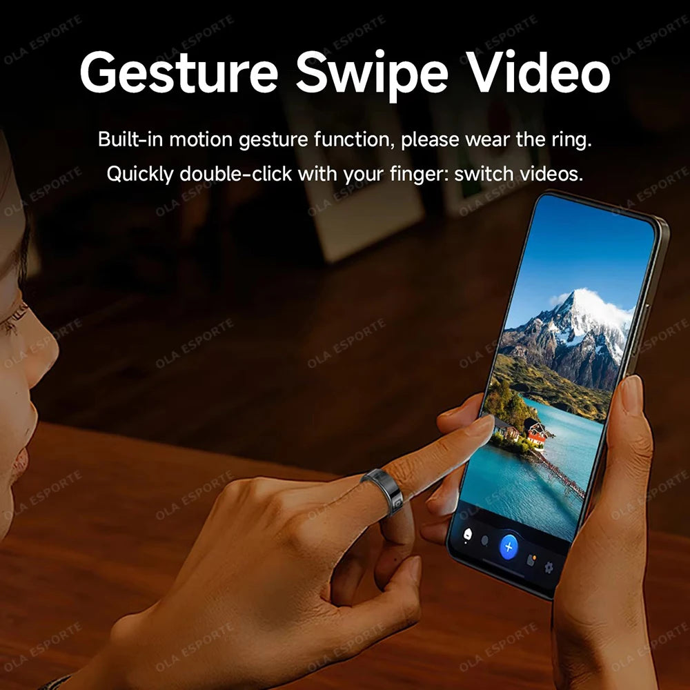 2025 New RS08 Smart Ring 5ATM Waterproof Health Fitness Ring Multi Sport Modes Heart Rate and Blood Oxygen Monitor for Men Women