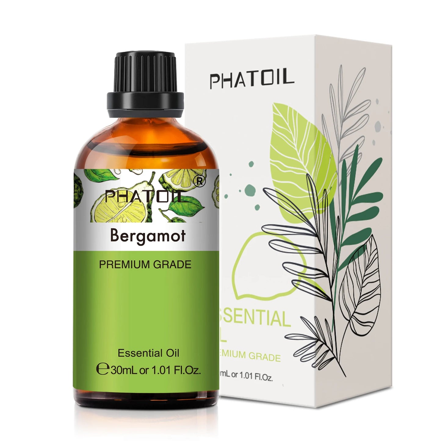 PHATOIL 1PCS Aromatherapy Essential Oil 30ml Lemon Eucalyptus Spearmint Australian Tea Tree Juniper Rose Aroma Essential Oils