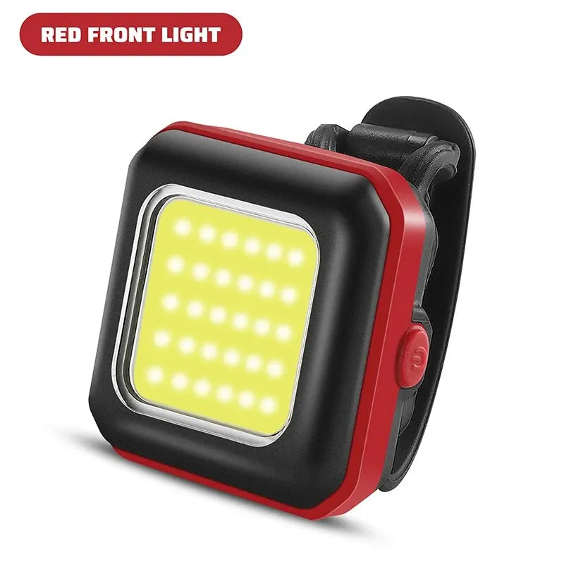 WEST BIKING Cycling Mini Front/Rear Lights 250mAh Rechargeable LED High Visibility Taillight Bicycle Front Fork Light Hiking