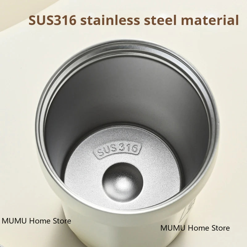 480ML Coffee Mug 316 Stainless Steel Vacuum Flask Keeps Cold and Heat Thermal Mug Car Insulated Cup Tumbler Travel Water Bottle