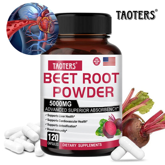 TAOTERS Beetroot + Milk Thistle + Black Pepper Extracts Benefit Liver Health, Cardiovascular Health, Detoxification and Immunity