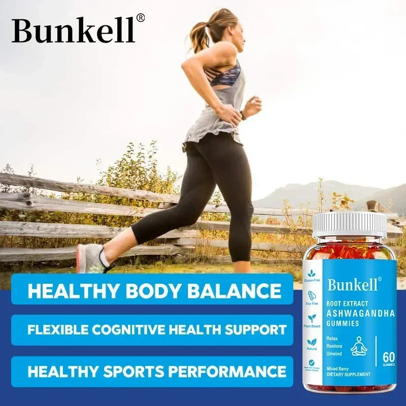 Ashwagandha Gummies - Contains vitamin D3, helps improve sleep, relieve stress and calmness, and boost immunity