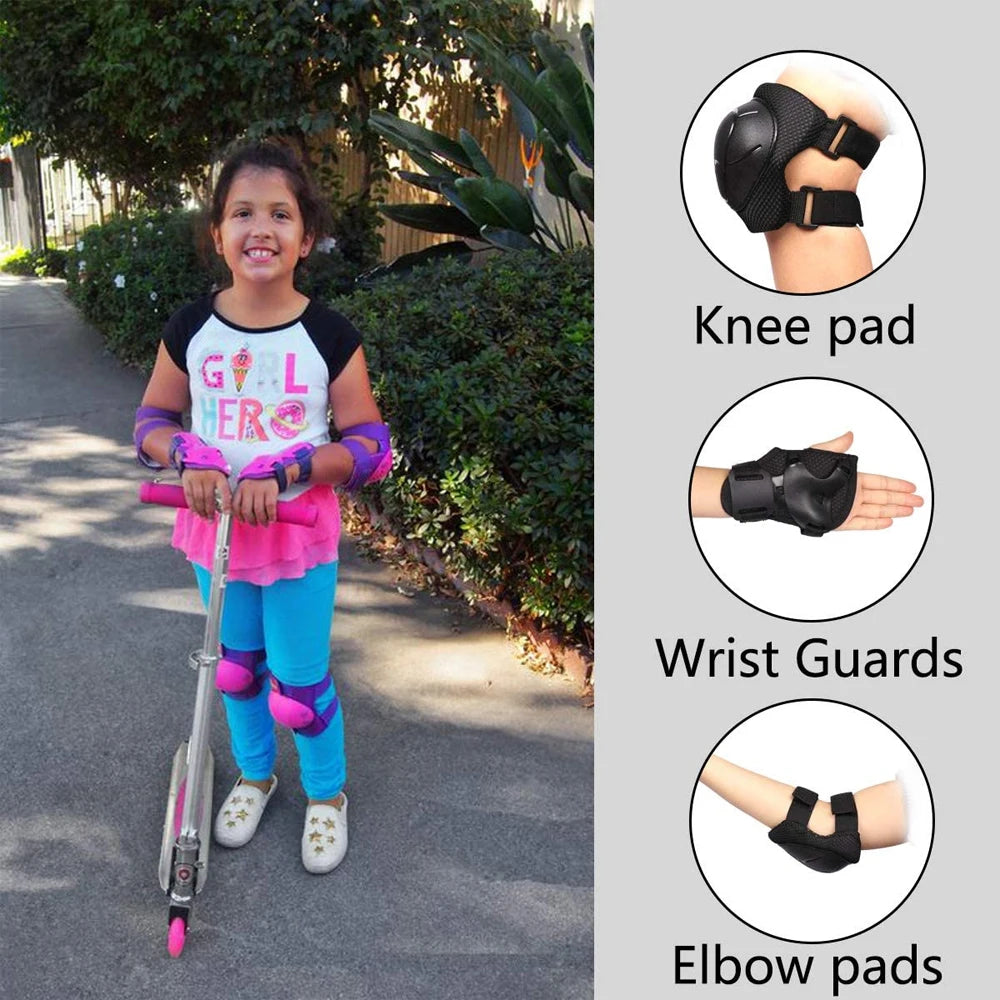 Kids Bike Helmet Knee Elbow Wrist Pads,Toddler Helmet with Protective Gear Set,for Bicycle Cycling Skateboard Scooter Skating