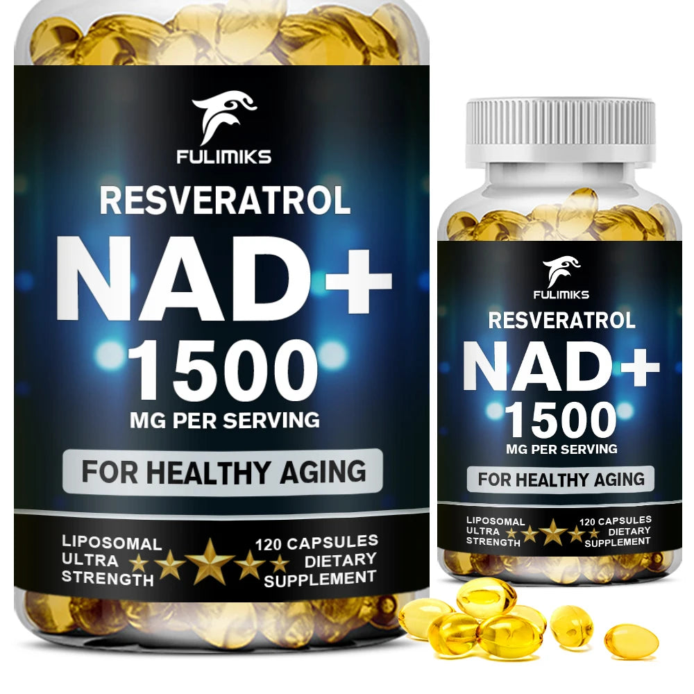 NAD+ and Resveratrol Supplement To Help Support Cell Regeneration, Natural Energy, Focus and Memory