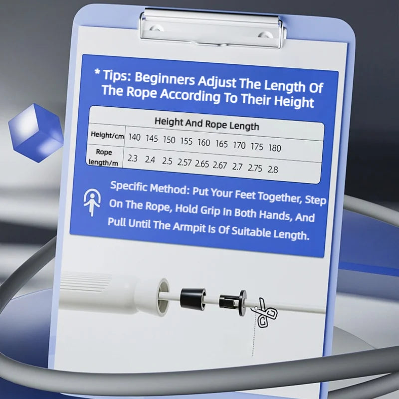 Adjustable Jump Rope For Speed Skipping Exercise Weight-Loss Fitness Women Men And Kids Ropea Length Steel Ropes With Bearings