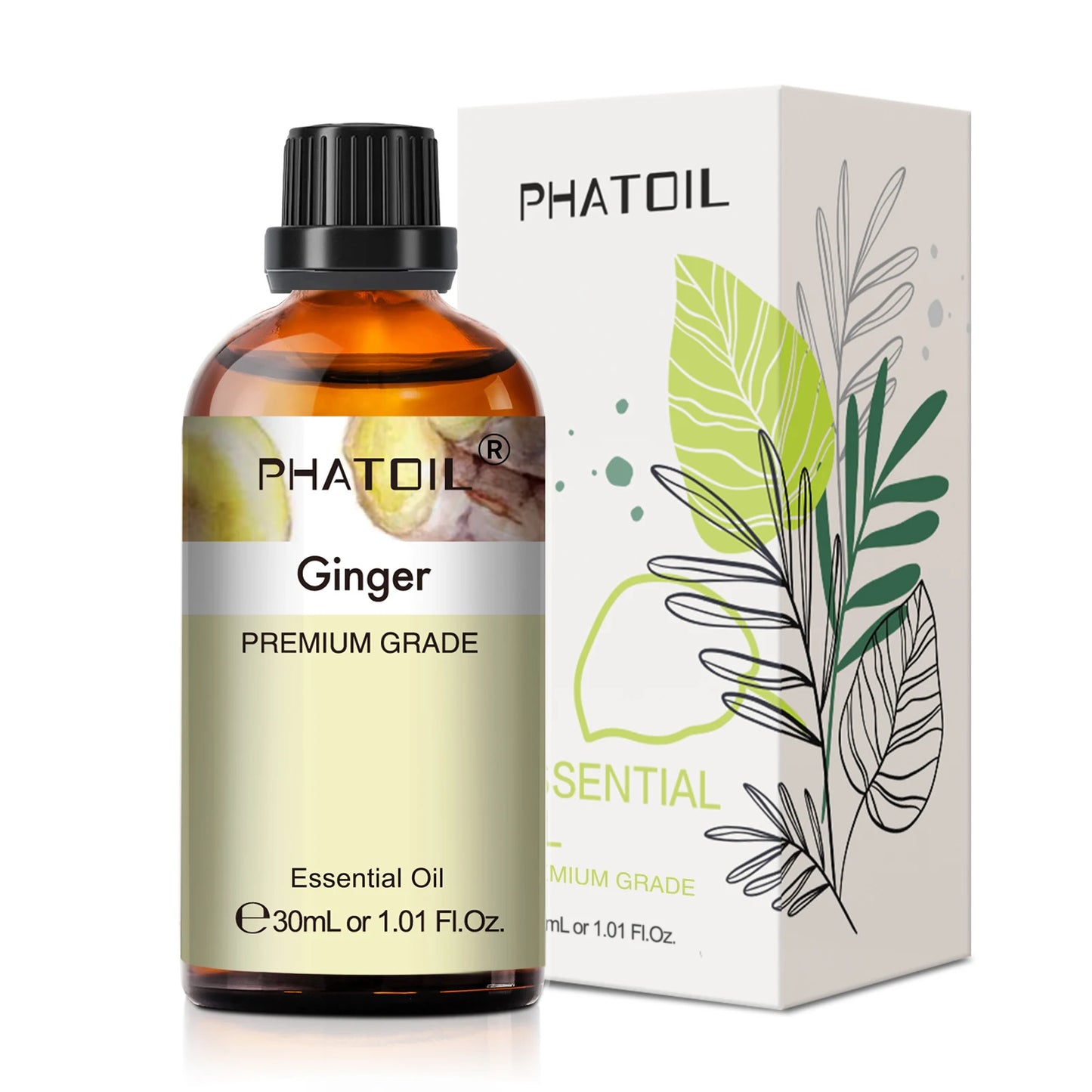 PHATOIL 1PCS Aromatherapy Essential Oil 30ml Lemon Eucalyptus Spearmint Australian Tea Tree Juniper Rose Aroma Essential Oils