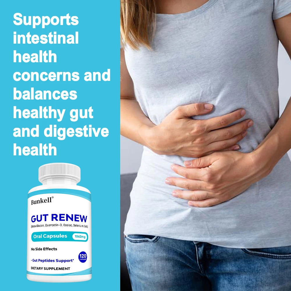 Gut Health Capsules Supplements - Immune System & Digestive Health, Help Maintain Beneficial Bacteria in The Intestines
