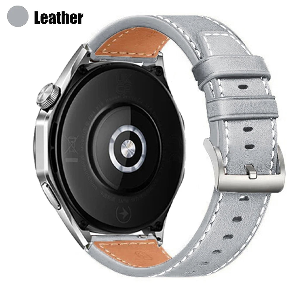 22mm Leather Strap For Huawei Watch GT5 GT 5 Pro 46mm Smart Watch Band Huawei GT 4 3 2 GT4 GT3 Pro 46mm Women Man Watch Bracelet