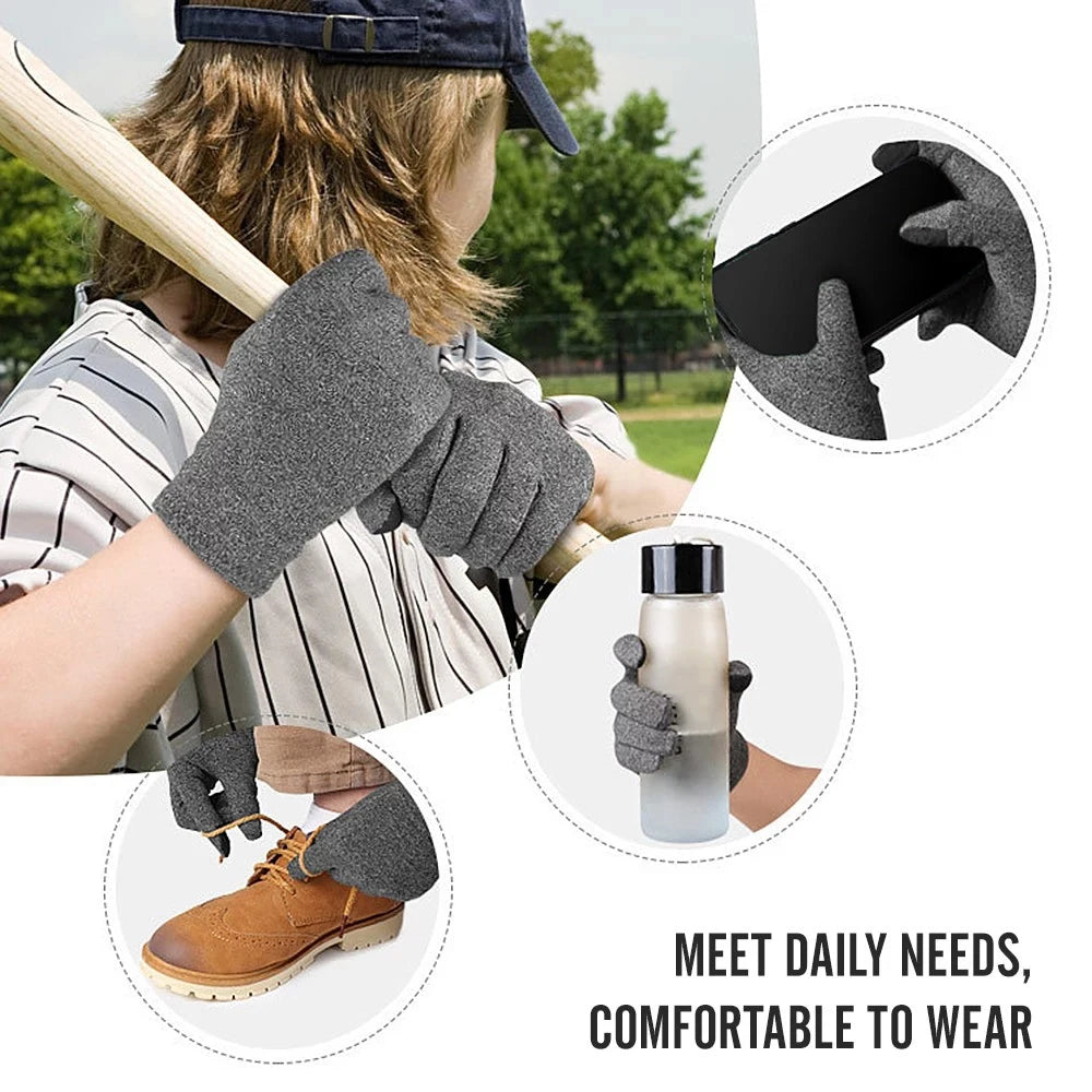 1Pair Compression Arthritis Gloves Premium Arthritic Joint Pain Relief Hand Gloves Therapy Full Fingers Sport Compression Gloves