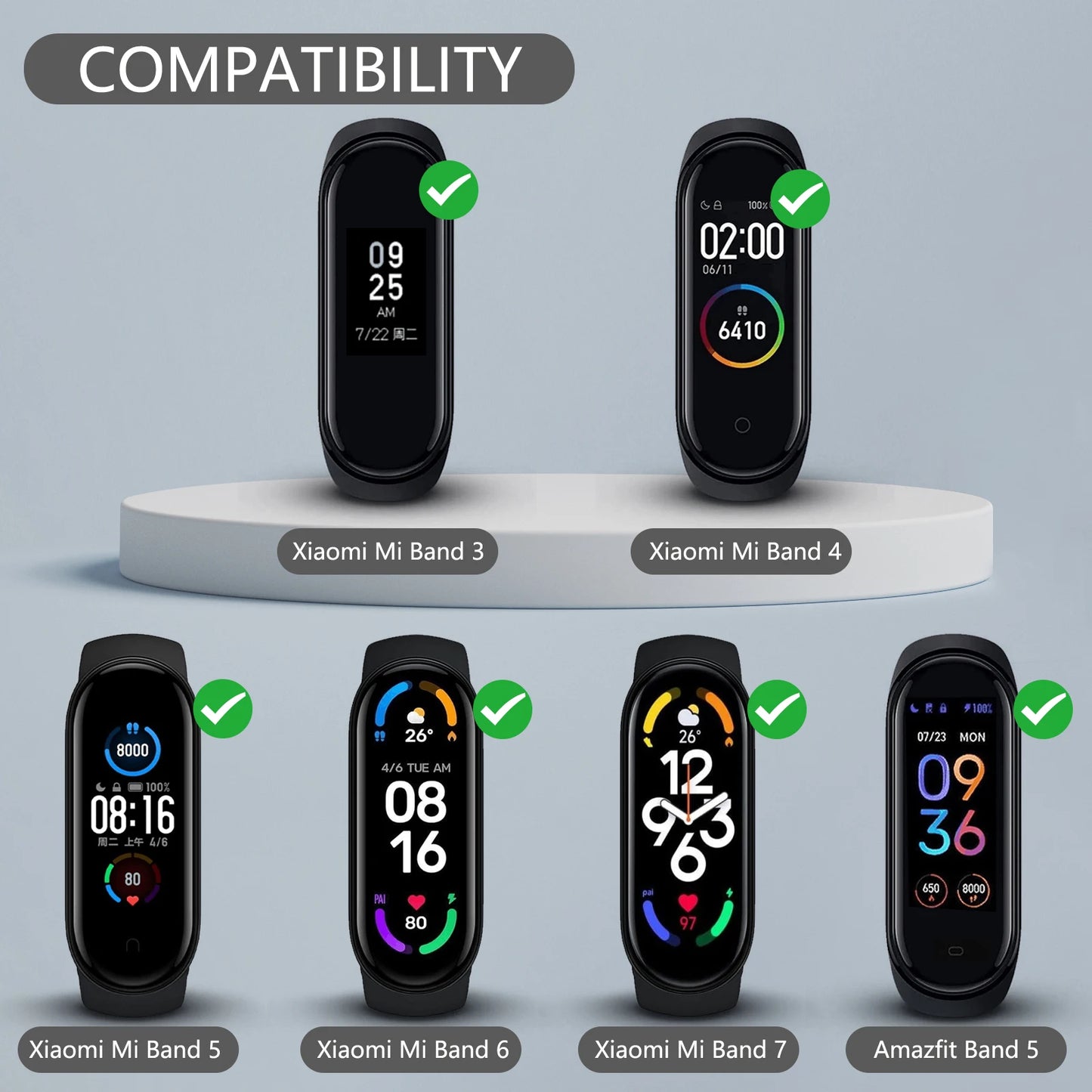 Elastic Nylon Watch Strap For Xiaomi Mi Band 7 6 5 4 3 Band Adjustable Wristband For Xiaomi Mi Band 3 4 5 6 7 Strap Replacement