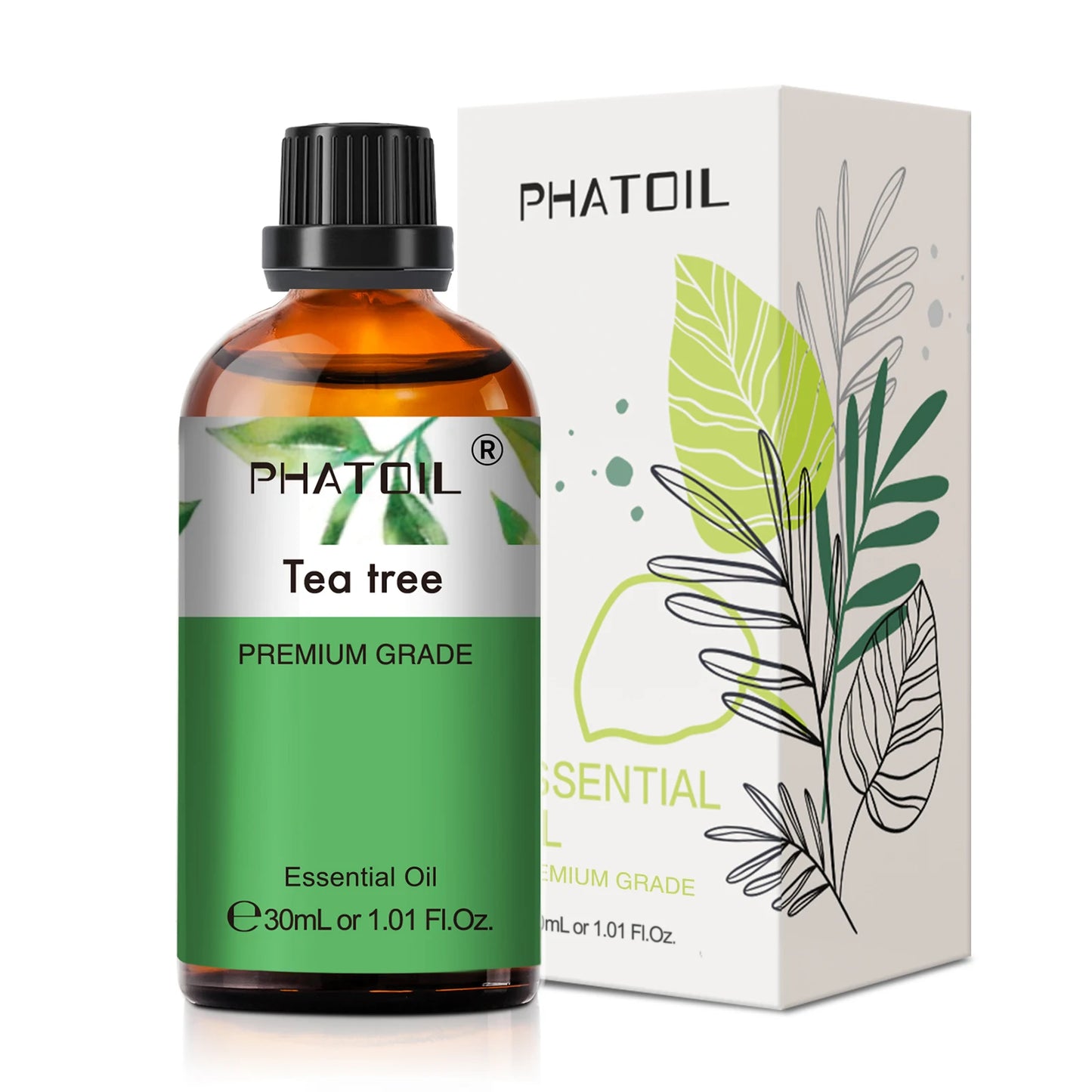 PHATOIL 1PCS Aromatherapy Essential Oil 30ml Lemon Eucalyptus Spearmint Australian Tea Tree Juniper Rose Aroma Essential Oils