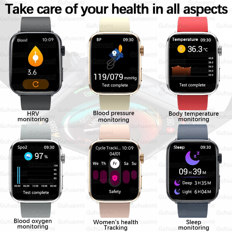2025 New NFC Smat Watch Women 1.85-inch Blood Pressure Heart Rate Bluetooth Call Female Health Smarwatches Ladies For HUAWEI IOS