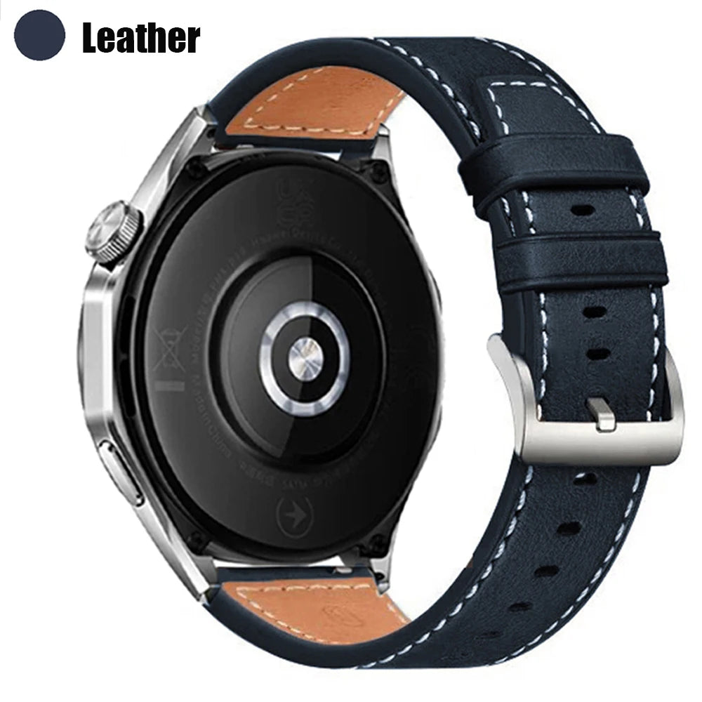 22mm Leather Strap For Huawei Watch GT5 GT 5 Pro 46mm Smart Watch Band Huawei GT 4 3 2 GT4 GT3 Pro 46mm Women Man Watch Bracelet