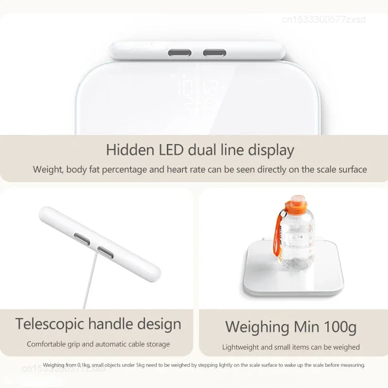 Xiaomi Eight Electrodes Body Fat Scale Dual Band Heart Rate Detection Multi-function WiFi Bluetooth Remote Control 150KG Max