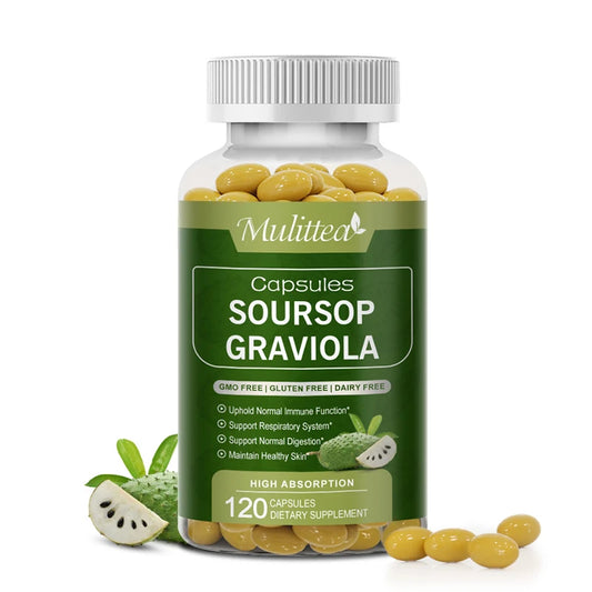 Mulittea Natural Plant Extract Soursop Graviola Capsules Immune Enhancement Promote Digestion & Cellular Health