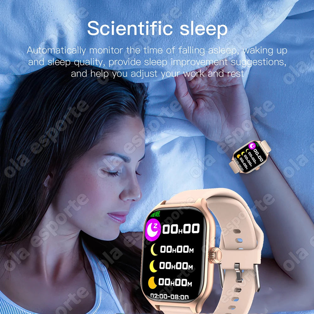 2025 New Smart Watch Women Men Android IOS Phone Bluetooth Call Blood Oxygen Blood Pressure Monitor smartwatch for Xiaomi Huawei