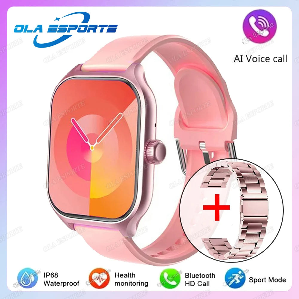 2025 New Smart Watch Women Men Android IOS Phone Bluetooth Call Blood Oxygen Blood Pressure Monitor smartwatch for Xiaomi Huawei