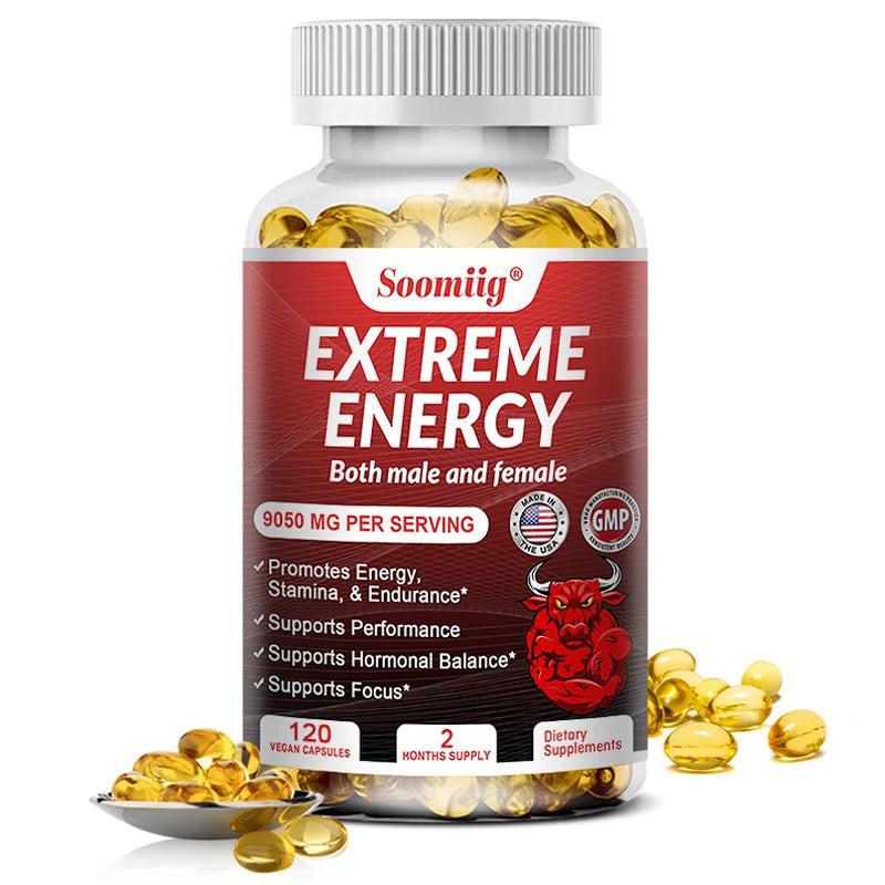 Ginseng Energy Booster - Increases focus, endurance and performance, reduces fatigue, motivation, natural energy boost