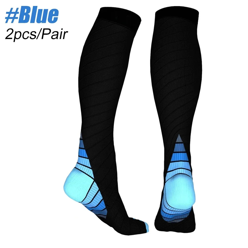 1 Pair Compression Socks for Women & Men for Neuropathy Swelling Pain Relief 20-30 mmHg Knee-high Stockings