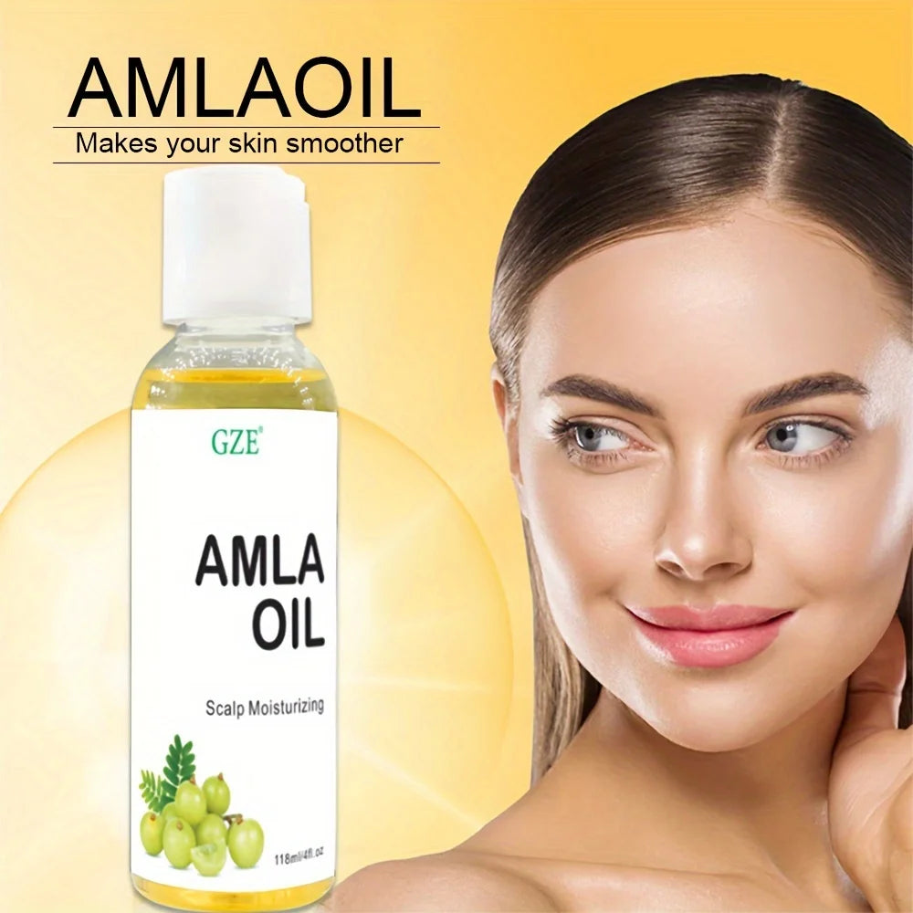 GZE Amla Hair Oil For Healthy Hair Shine and Moisturized Scalp, Indian Hair Oil for Men and Women, Bio Oil for Hair