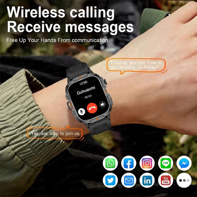 2025 For HUAWEI Ultimate Edition Military Quality GPS SmartWatch 5ATM 1.96'' HD AMOLED Heart Rate Bluetooth Call Man Smart Watch