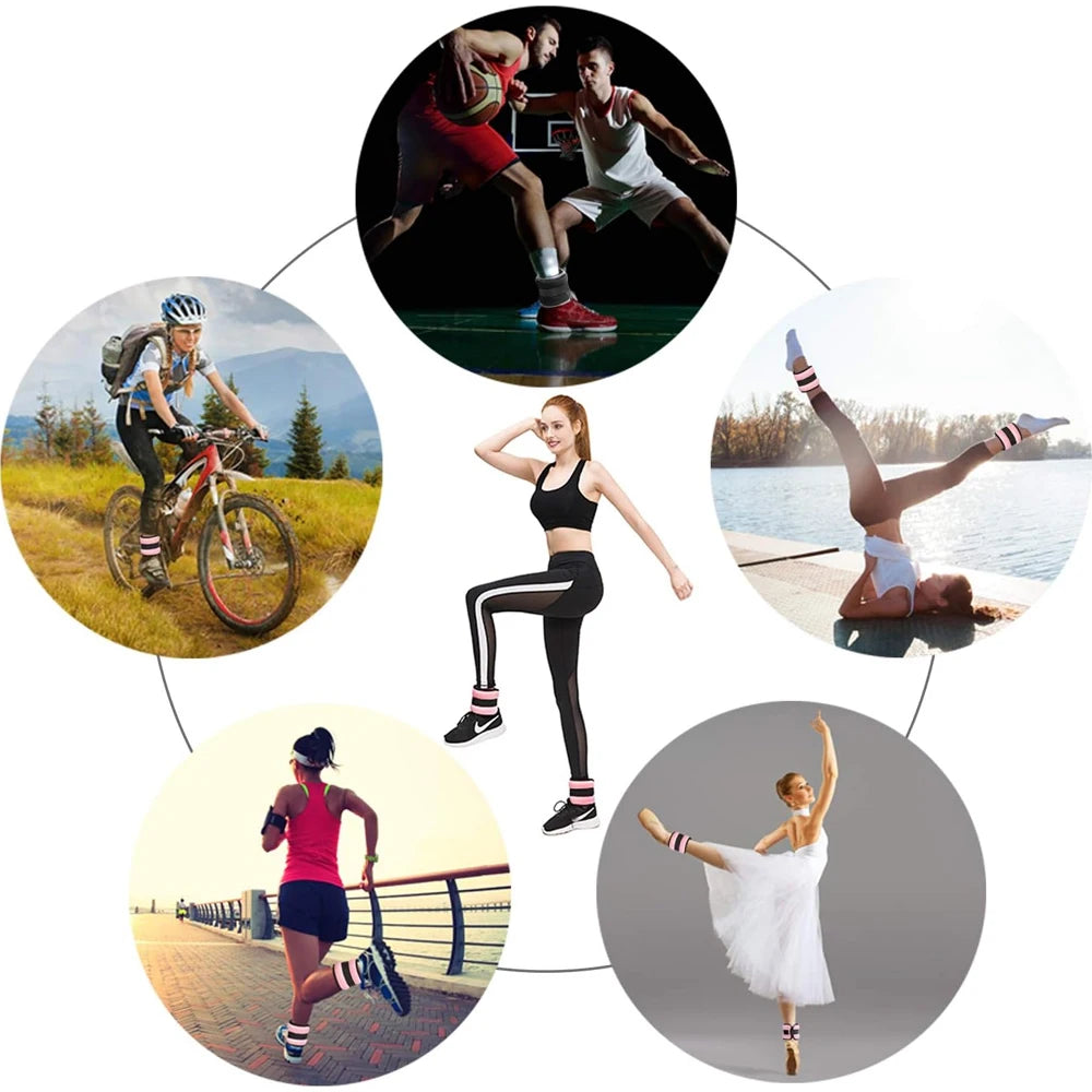 1Pair Adjustable Ankle Weights (0.5kg/1kg) - Neoprene Leg & Arm Straps for Fitness, Aerobics, Physical Therapy - Women, Men,Kids