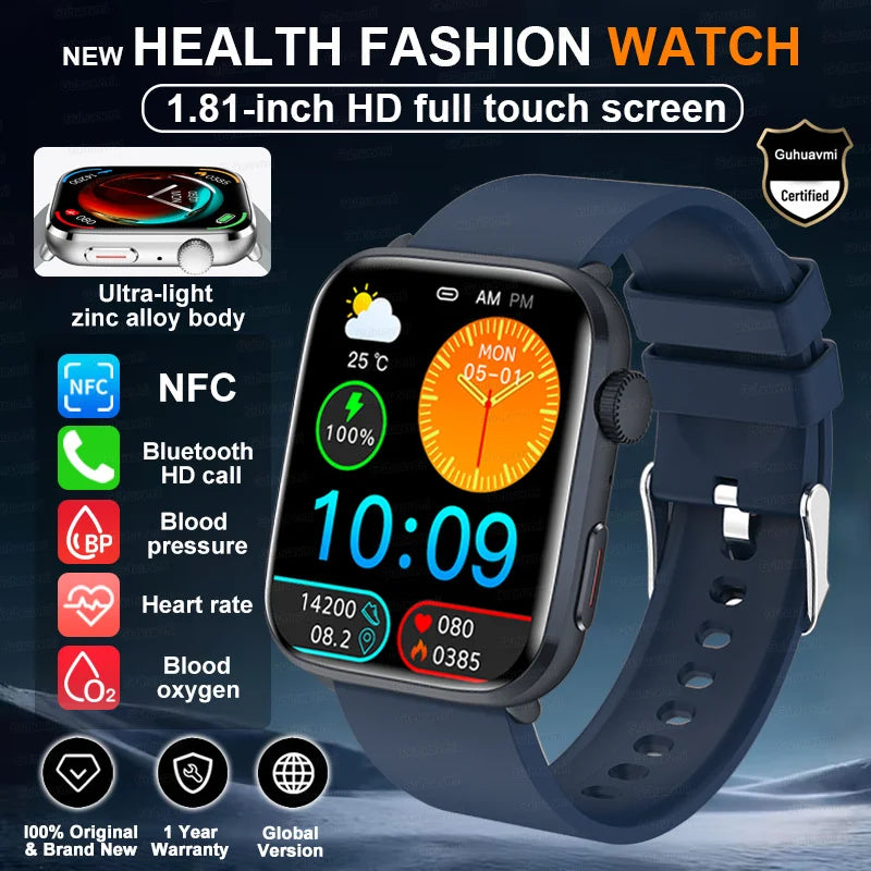 2025 New For Xiaomi AI Diagnosis NFC Smart Watches Men Blood Pressure Heart Rate IP68 Waterproof Health Track Smartwatches Women