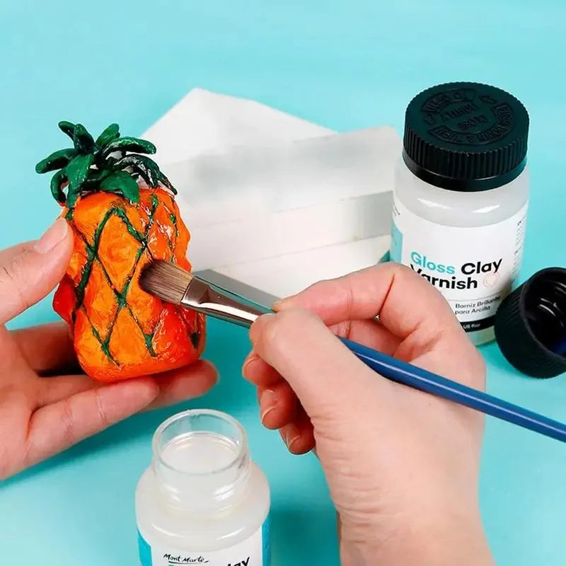 50/100ML Gloss Varnish For Air Dry Clay Glaze Clay Gloss Clay Varnish High Gloss Varnish Long-Lasting Multiusing Glossy