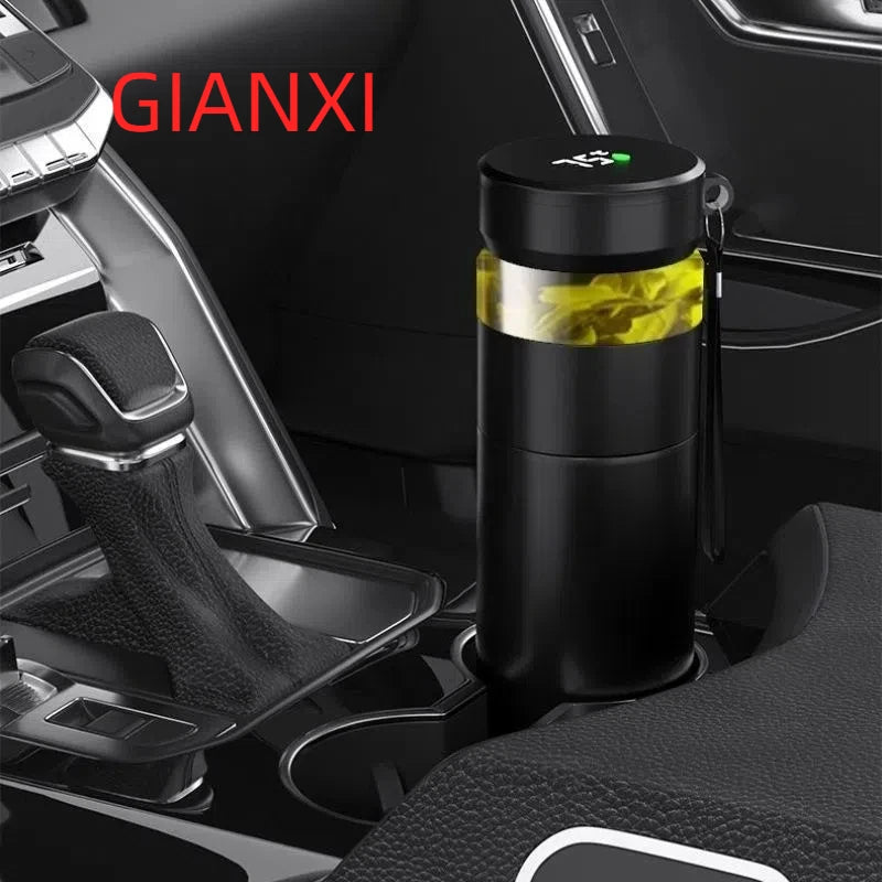 GIANXI Portable 500ML Black Water Bottle Home Stainless Steel Thermos Bottle Drink Items Vacuum Flasks Filterate Coffee Cup