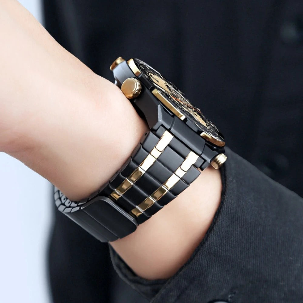 22mm Magnetic Stainless Steel Band For Huawei Watch 4Pro GT 3 4 46mm Ultimate Strap For Amazfit gtr4/GTR 47mm Business Bracelet