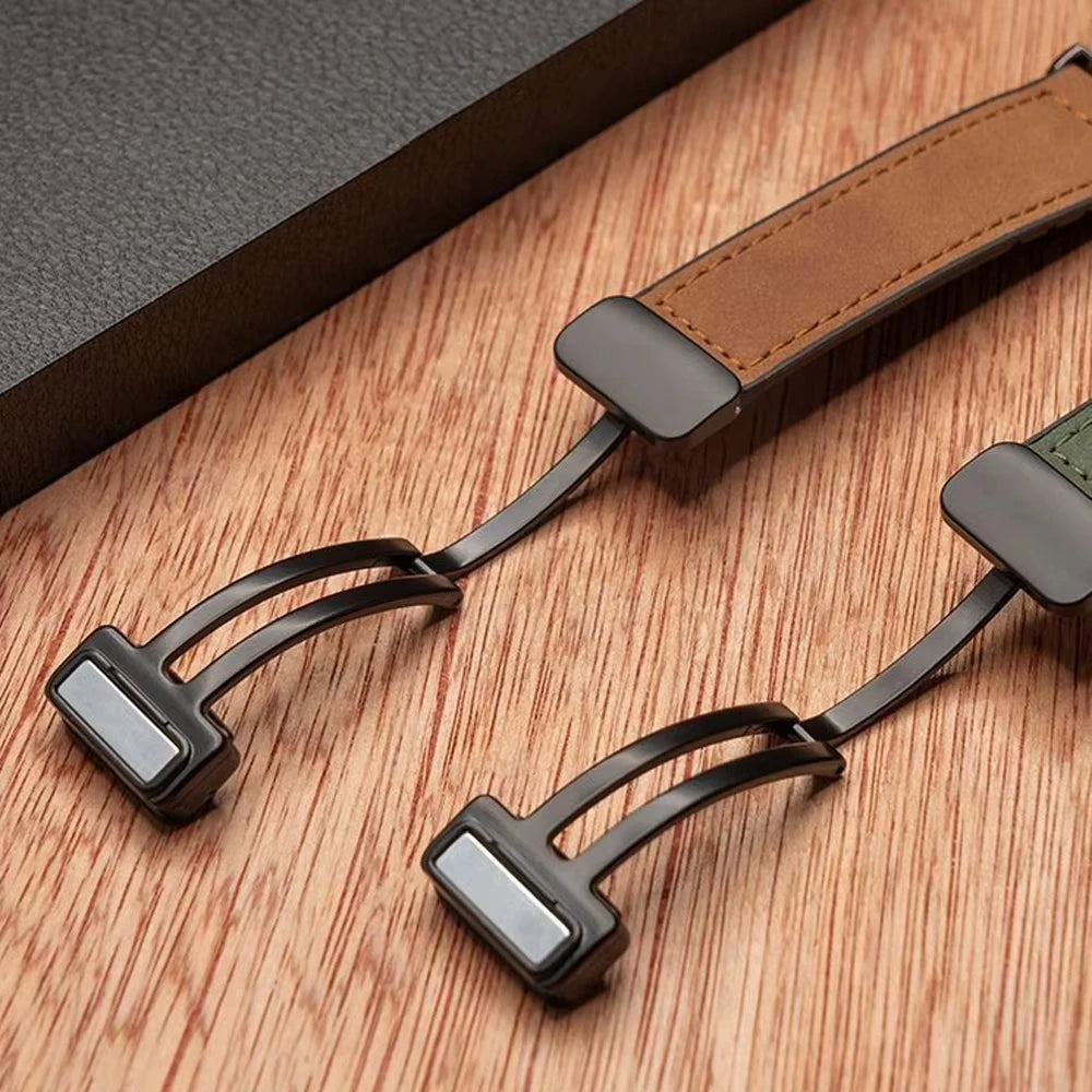 22mm Leather Silicone Strap For Huawei Watch GT 5 Pro GT5 GT4 GT3 GT2 Magnetic Buckle Bracelet For Huawei Watch 4/3 Pro Band