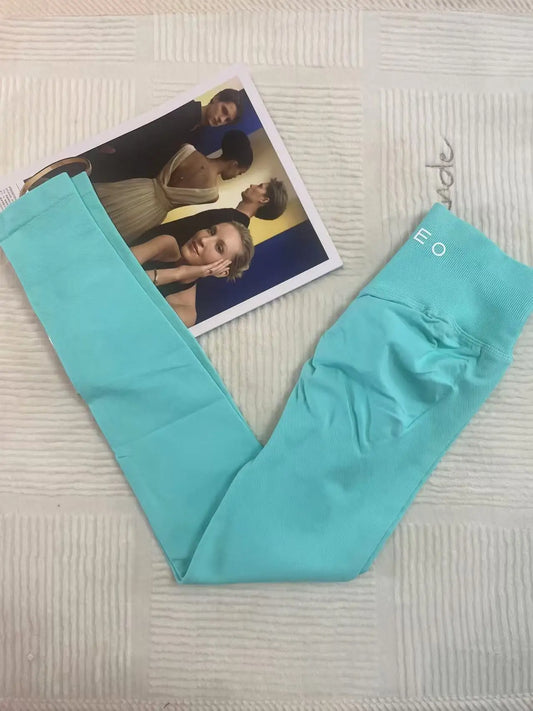 Seamless Yoga Pants Impact Leggings Women High Stretch Low Ribbed Band Scrunch Gym Leggings Fitness Sweat Wicking Workout