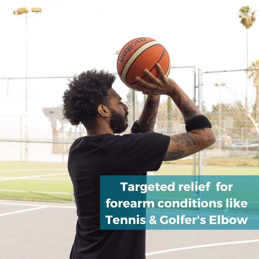 BraceTop 1PC Tennis Elbow Brace for Tendonitis,Forearm Pain,Golf Elbow Support,Arm Strap Band with Compression Pad for Men Women