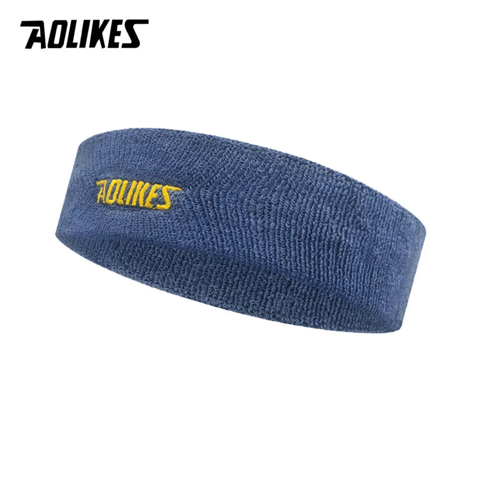 AOLIKES High Quality Cotton Sweat Headband For Men Sweatband women Yoga Hair Bands Head Sweat Bands Volleyball Tennis