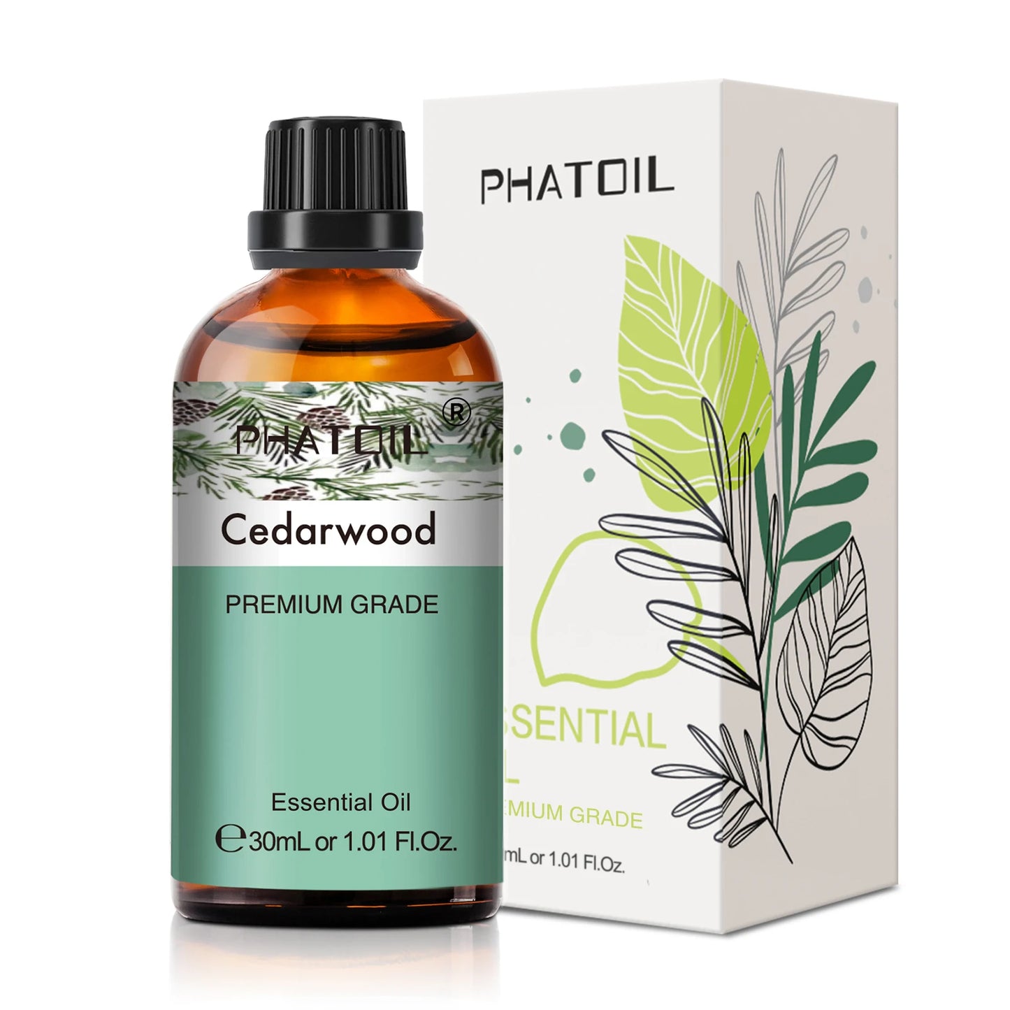 PHATOIL 1PCS Aromatherapy Essential Oil 30ml Lemon Eucalyptus Spearmint Australian Tea Tree Juniper Rose Aroma Essential Oils