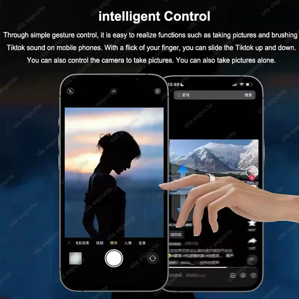 Smart Ring For Men Women LED Display Screen Heart Rate Blood Oxygen Monitoring Multi Sport Modes IP68 & 5ATM Waterproof Pk SR08