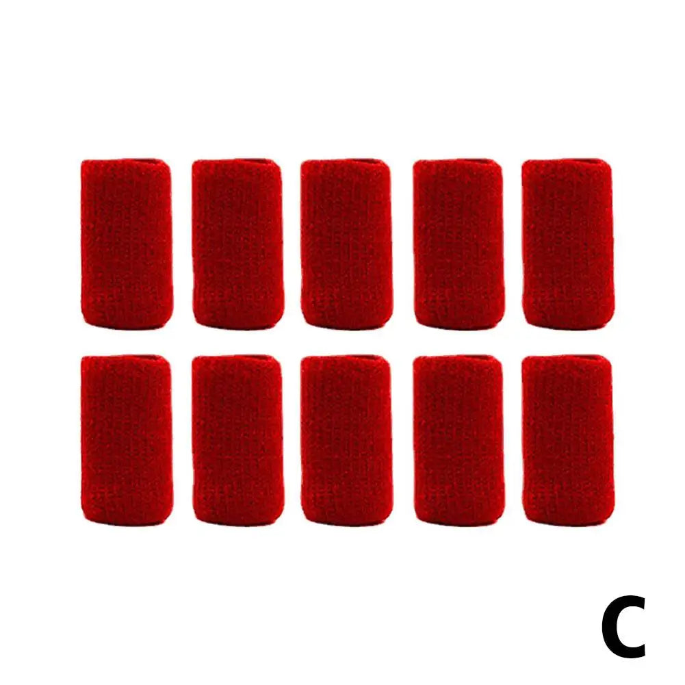 10pcs Nylon Finger Sleeve Support Thumb Brace Protector Gear Breathable Elastic Finger Tape For Basketball Tennis Sports Gym