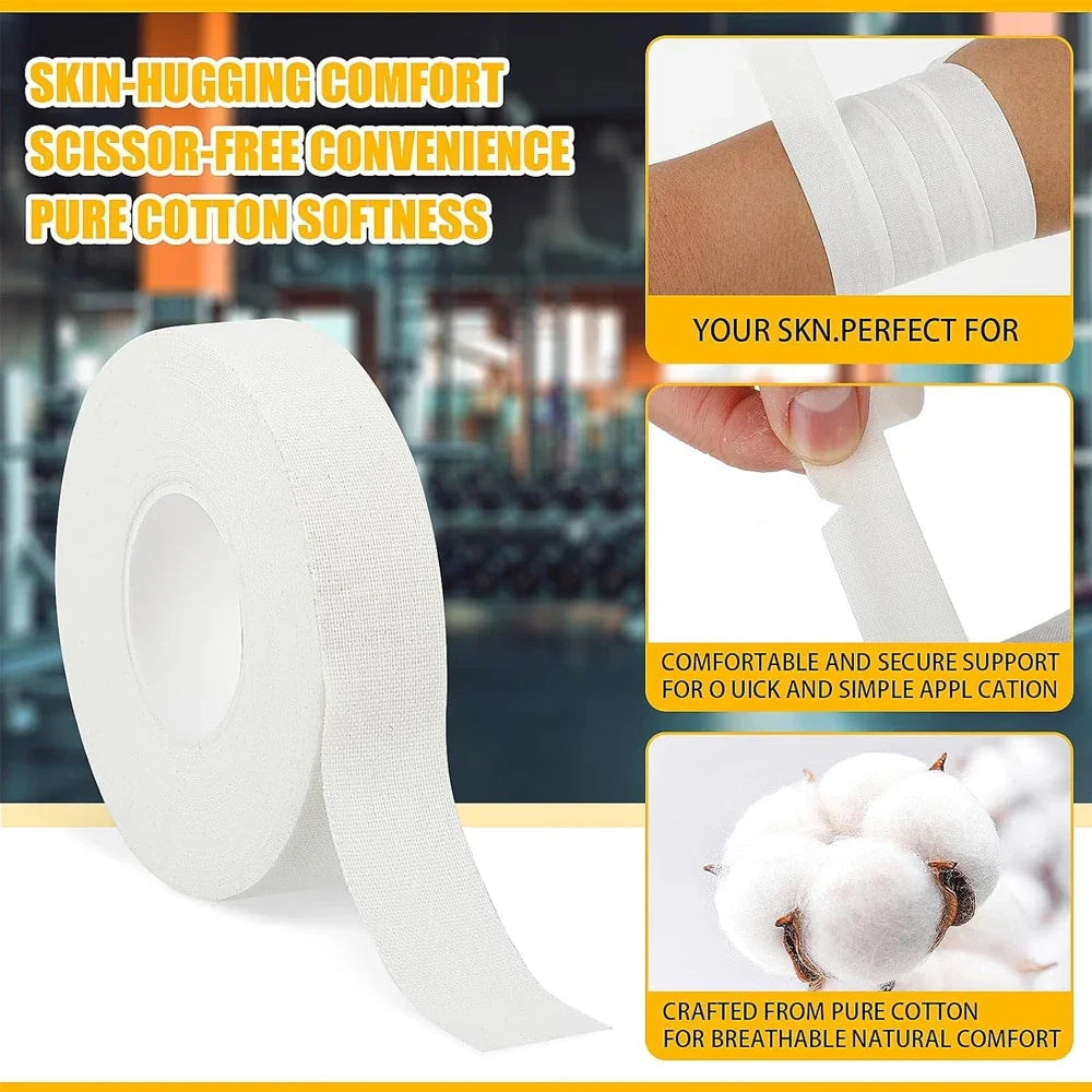 1/2/3 Rolls Finger Tape Skin-Friendly Fingers Athletic Sports Tape for Baseball Lacrosse Gymnastics Injury Wrap Protection