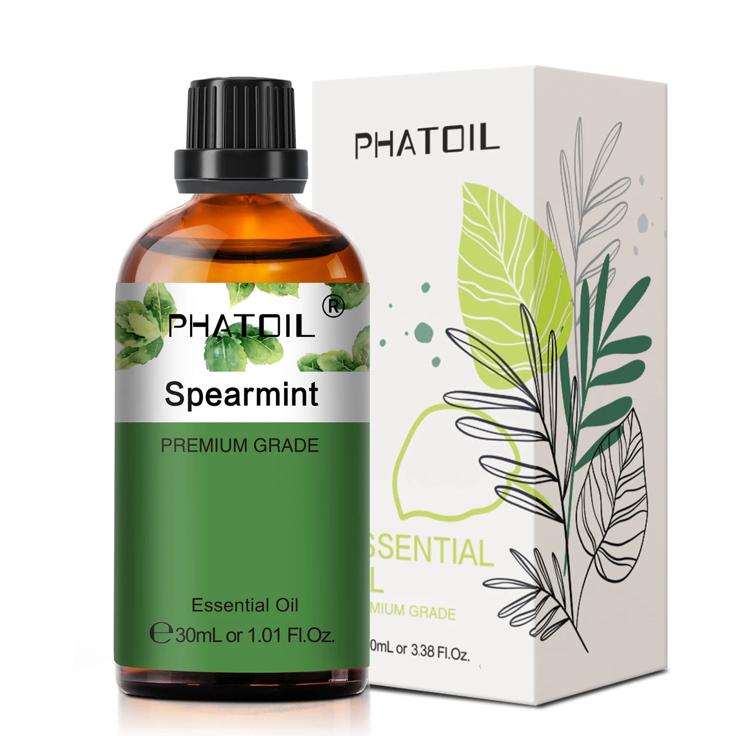 PHATOIL 1PCS Aromatherapy Essential Oil 30ml Lemon Eucalyptus Spearmint Australian Tea Tree Juniper Rose Aroma Essential Oils