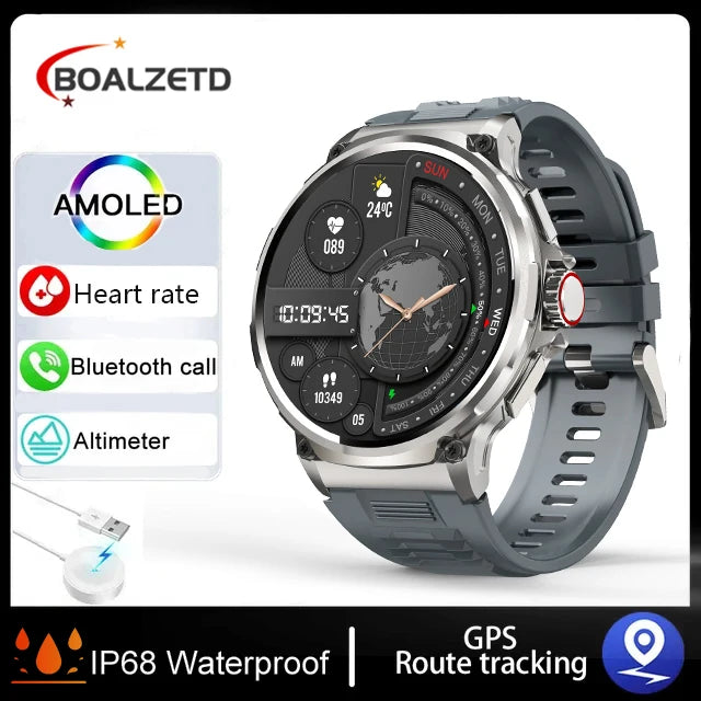 New 710mAh Bluetooth Call Smart Watch Men Sports Fitness Watches  1.85"HD Heart Monitor Waterproof Smartwatch For Android IOS