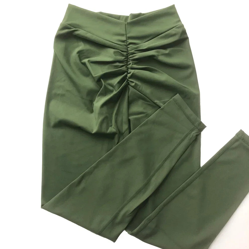 Sexy Scrunch Leggings Push Up Tights Woman Back V-Waist Gym Leggings Sport Women Fitness Legging Butt Lift Yoga Pants