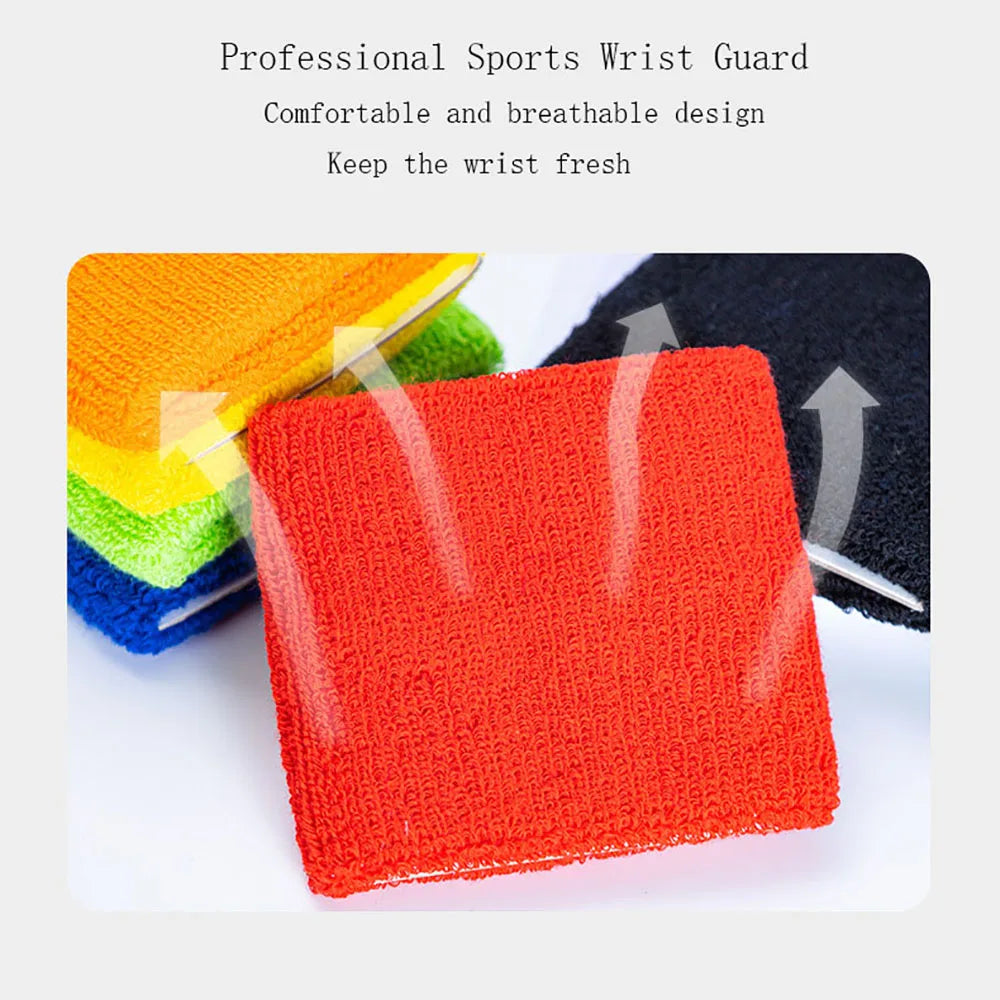 Wrist Support Band Wristband 8x8cm Sport Bracers Sweat Towel Cuff Tennis Wrist Guard Protector Strap Fitness Run Sweatband Gym