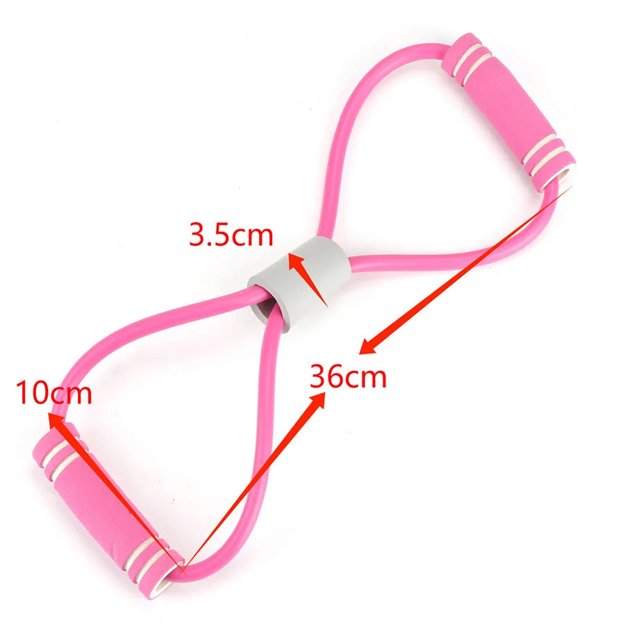 8 Word Chest Developer Yoga Elastic Band 8 shaped Fitness Tension Rope Open Shoulder Beautiful Back Rally Device Elastic Rope